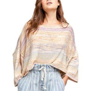 Free People: Saturn Poncho in Light Yellow Multi